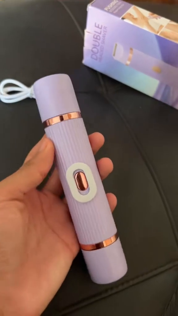 Depiladora facial portátil recargable por USB con cabezal rotativo de acero