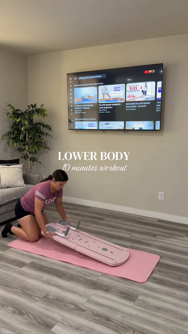 Rutina de tren inferior usando la tabla de pilates plegable en casa