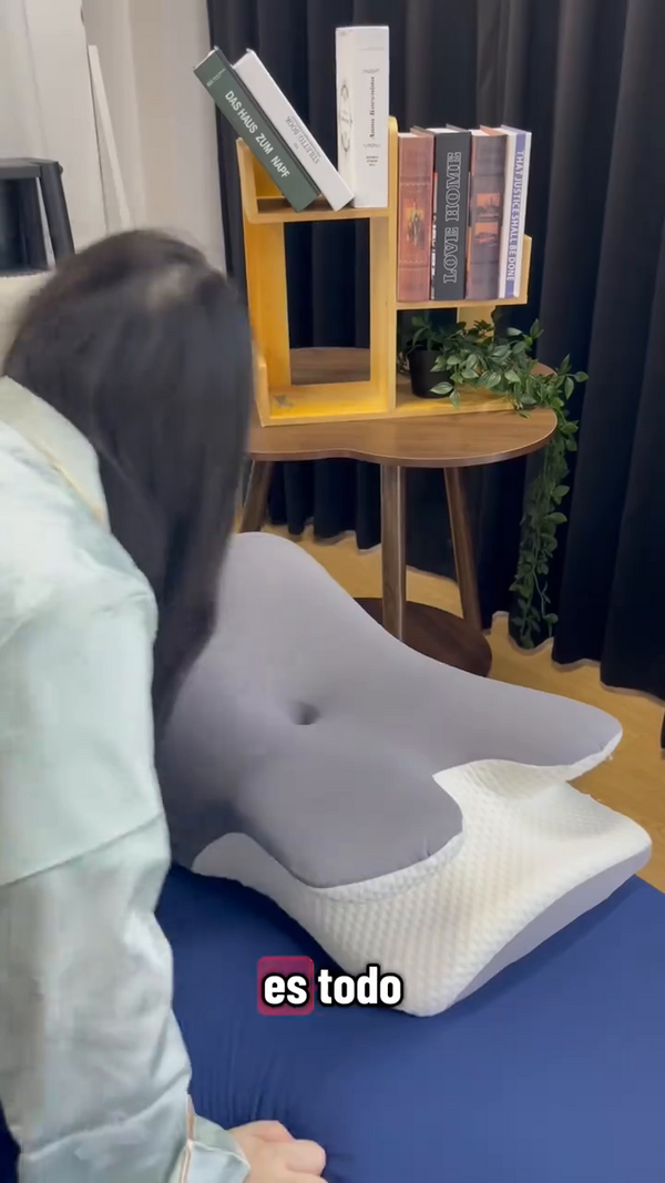 Almohada cervical ortopédica de espuma con memoria con contorno ergonómico